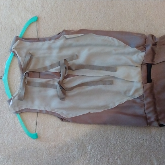 HOSS INTROPIA TAUPE EMBELLISHED FRONT KNEE LENGTH DRESS SIZE 36 OR US 4 - Picture 5 of 8